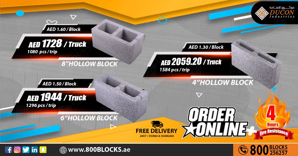 DuconIndustries's tweet photo. Get Your Quote Live through https://t.co/l9RSik5JGy.
Order Concrete Blocks Online.
Free Delivery Across #Dubai &amp; #Sharjah.

#uae #solidbrick #bricks #engineering #architecture #bricktypes #constructionmaterials #blocks #concreteblocks #solidblocks #concrete #precastconcrete https://t.co/DQPFcjrKpa