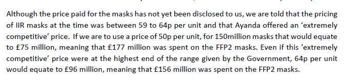 What sort of financial loss does this represent? We calculate between £156m and £177m of public funds. On a single contract - entered into with the vehicle of one of Liz Truss' advisers.Here's Government's letter and my witness statement calculation of those numbers. /14