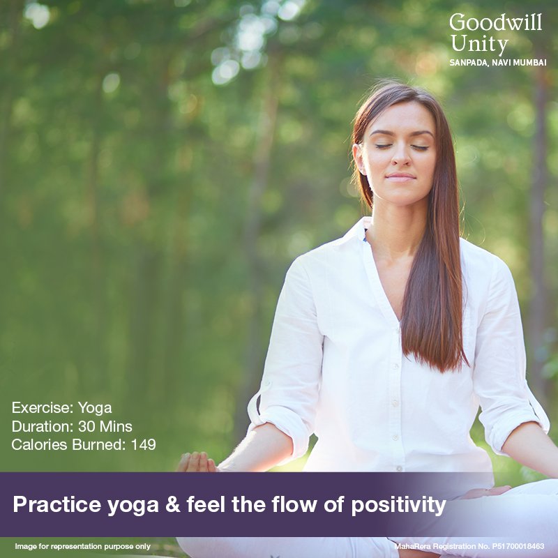 Goodwill_Develo's tweet photo. With yoga, you not only choose to keep your body healthy, but also open a path to attain mental peace. If you’re looking for a calmer way to fitness, start your journey at the yoga deck of #GoodwillUnity.
Read More: https://t.co/GnEeN64uMs
#GoodwillDevelopers #2BHK #Sanpada https://t.co/9mVRuAWBZ4