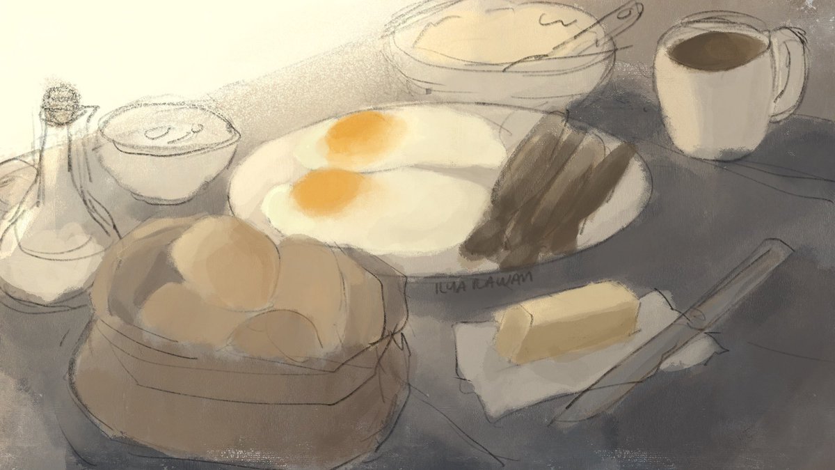 from sketch to final illustration ? just wanted to share how i usually make food sceneries !! ?

#artph 