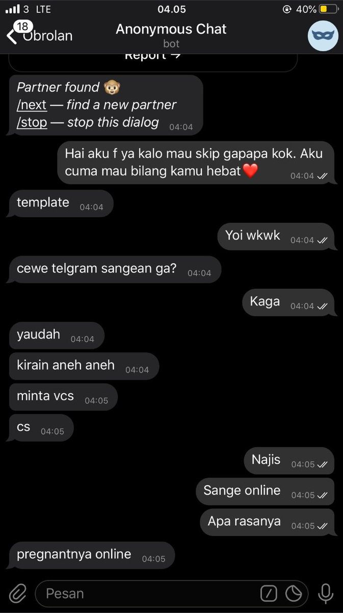 anonymouschat2's tweet image. Cewe telgram sang*an ga?