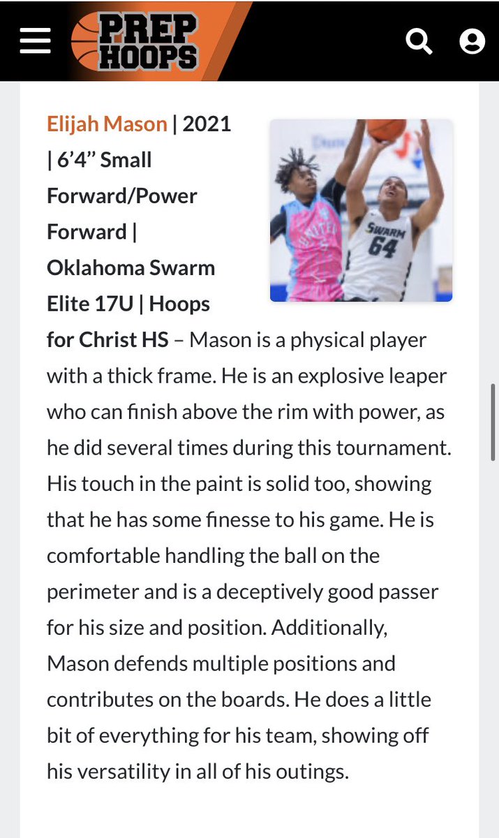 HoopVick's tweet image. And s/o to one of the most humble and hardest working kids I know. Congrats @elijahhmasonn you deserve all the shine you’ll get this season. 
@Elena1025 @XA_Swarm17u 
#LabDontLie