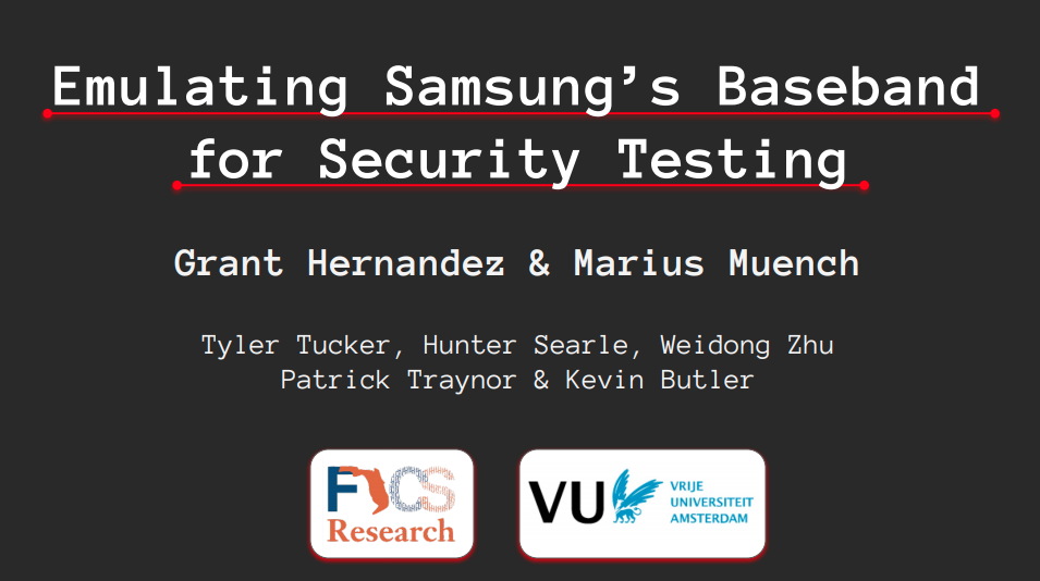 Emulating Samsung's Baseband for Security Testing
#MobileSecurity #AndroidSecurity 
#BlackHat2020 [SLIDES] 
i.blackhat.com/USA-20/Wednesd…