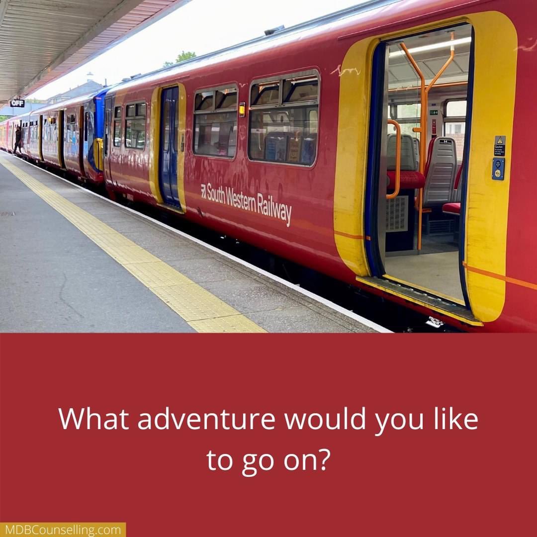 mdbcounselling's tweet photo. I needed to catch a train today and it was like a mini adventure! I felt excited, free and independent with a twist of anxiety. What adventure would you like to go on? What emotions would it bring up for you?
#adventure #travel #anxiety #freedom #independent #excited #counselling https://t.co/dp2ZT3SuYw