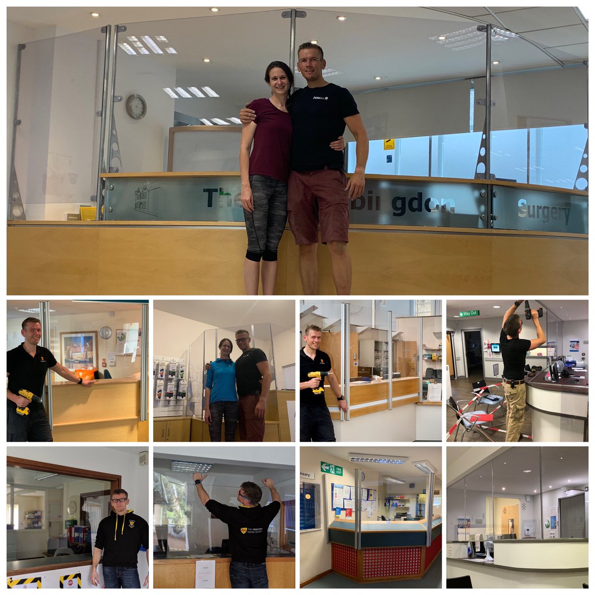 DT_NMM's tweet photo. 350 #faceshields. #designed , sourced and installed 12 #screens in 9 #localnhs #surgery in and around the #thamesvalley. All have been #installed at a material cost only #notforprofit . Thank you to @edwardsandwhite @SheetPlastics support our local #nhsheroes #allinthistogether https://t.co/dW5AxgzMnS