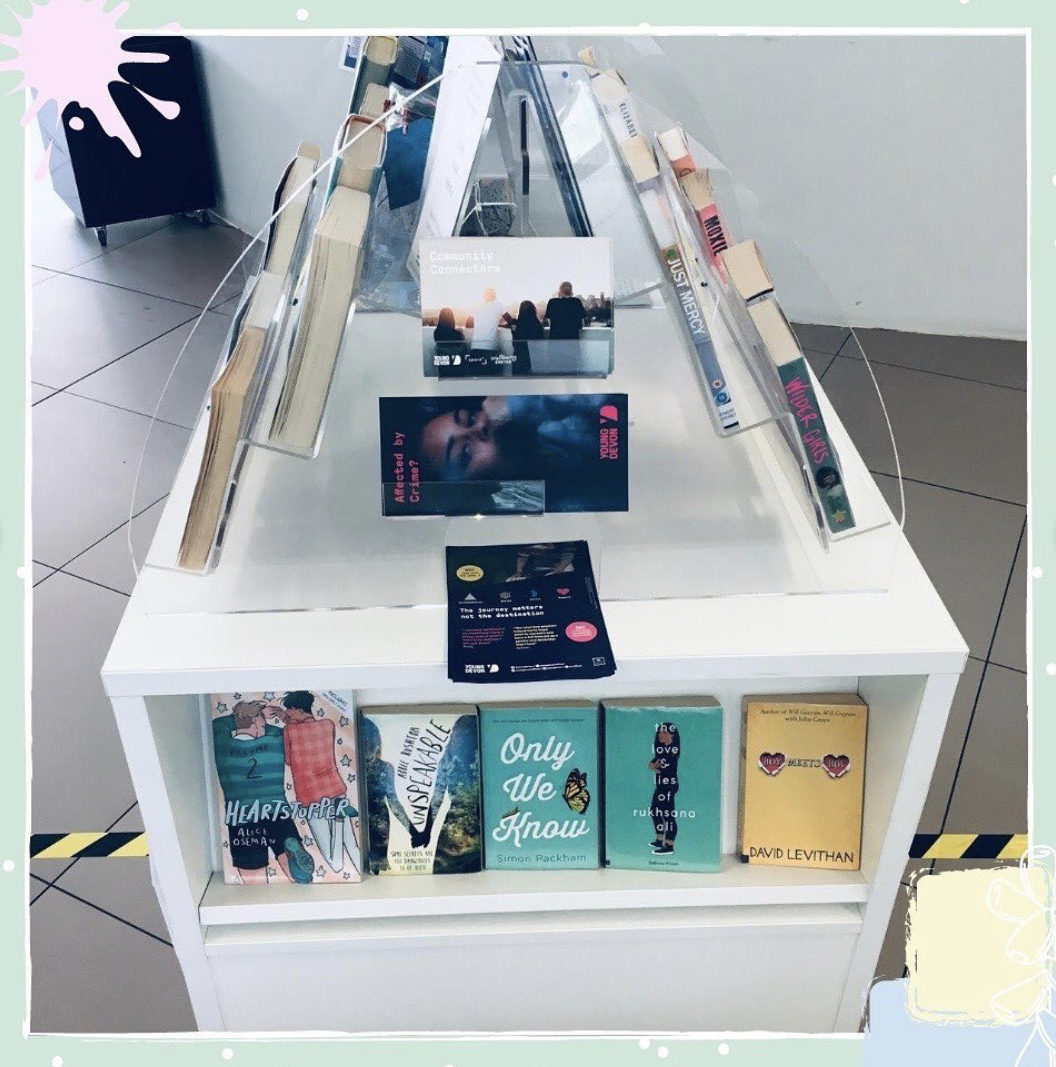 YoungDevon's tweet photo. The @NCS #Exeter team have been busy creating pop up displays all over the City, promoting #mentalhealth & local support.
They've even included a few of our leaflets👀
What an amazing group of young people!👏You can find their displays in @ExeterLibrary, @hmvtweets & @WHSmith. https://t.co/6Z9hodMAmn