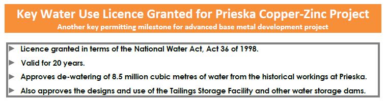 OrionMinerals's tweet image. Orion Minerals, the ASX and JSE listed mining company, is pleased to announce that its operating subsidiary, Prieska Copper-Zinc Mine, has been granted a 20-year Water Use Licence by the National Department of Water and Sanitation.
#OrionMinerals #PrieskaProject #Mining #Copper