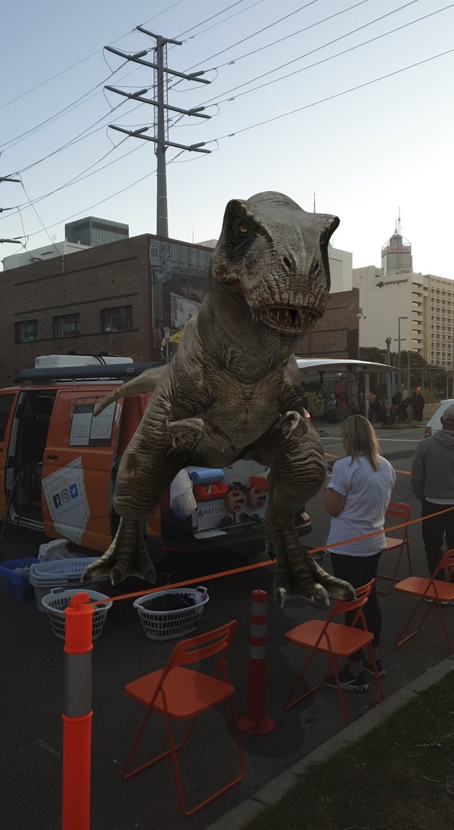 KoalaKid2020's tweet photo. We have a new volunteer on shift tonight! 😆 
#DinosaursRuleTheWorld2020
#JurassicPark
#OrangeSkyAustralia
#HomelessnessWeek2020
#HW2020 https://t.co/l9PtkoFNcA