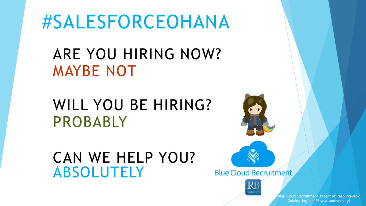 🔎 Whether or not you are hiring right now, it is important to have the right recruitment strategy in place to enable you to act effectively in what it is undoubtedly a very competitive market.

🥇 Let us help you create a plan for when the time is right. DM me! #Salesforce