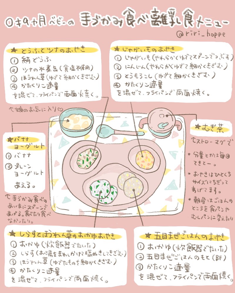 最近の離乳食について。
主におやきを量産しています。
#育児絵日記 #育児イラスト #ほっぺちゃん絵日記 