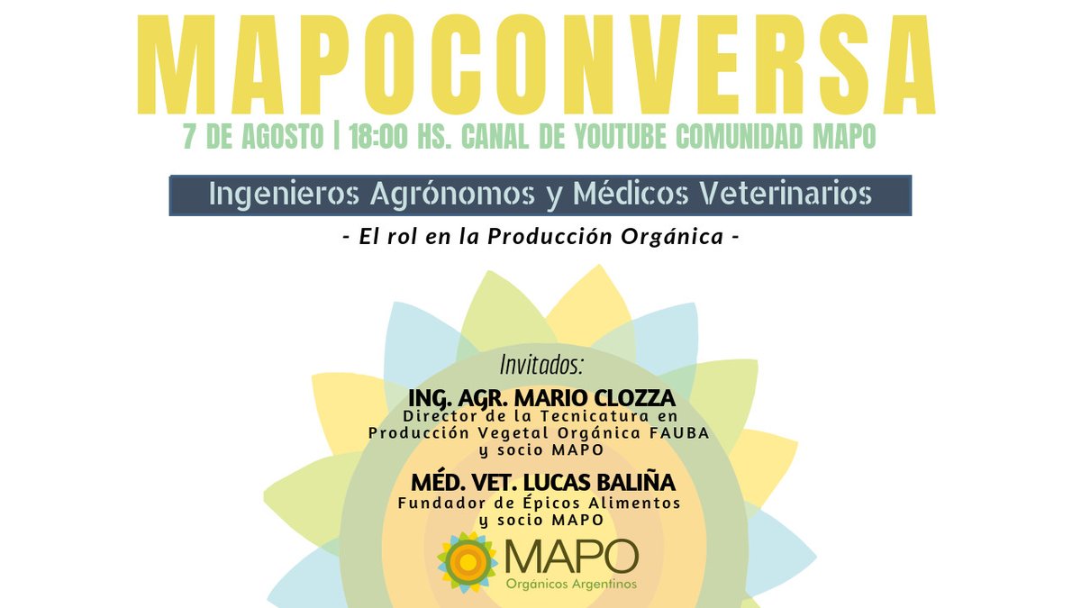 mapoarg's tweet photo. ¡Feliz día Ingenieros Agrónomos y Médicos Veterinarios! Lo festejamos con un #mapoconversa dedicado a estas profesiones y a la producción orgánica.
#somosmapo #sisosorganicososmapo #mapofederal #organicoargentina #argentinaorganica #comunidadmapo #sumatealmovimiento #fauba https://t.co/4aoOemkwal