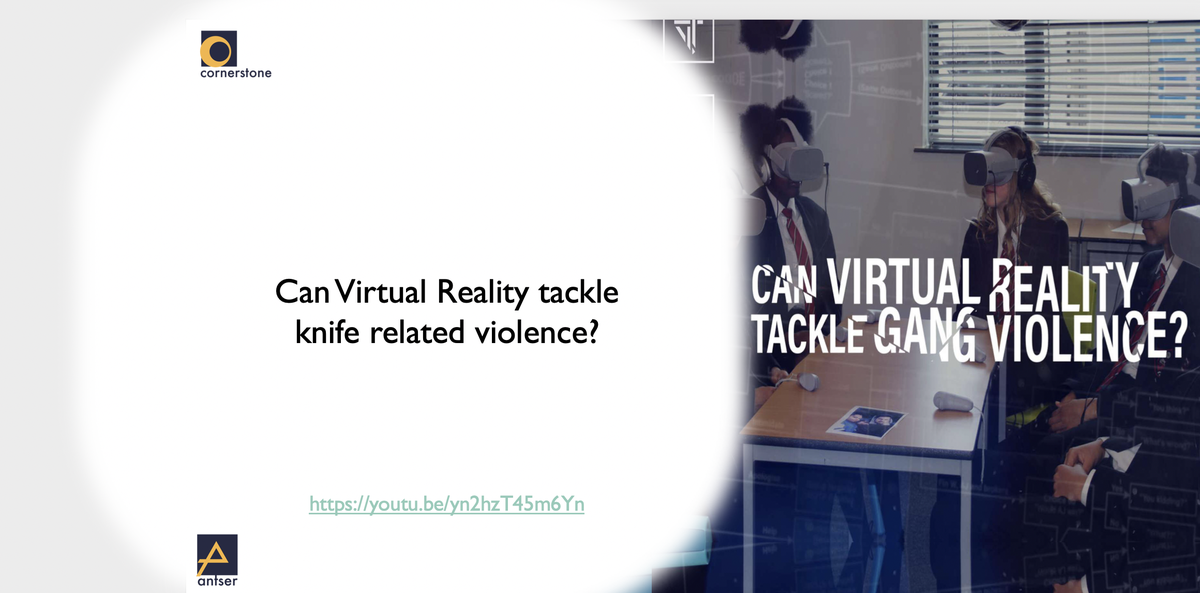 cornerstone_vr's tweet photo. We were pleased to support @LdnVentures with their workshop this morning, exploring the power of behaviour change to tackle knife-related violence. Our workshop covered a VR discussion on existing interventions &amp; best practice and behaviour change as a tool. #knifeviolence https://t.co/6rVwS5YlKf