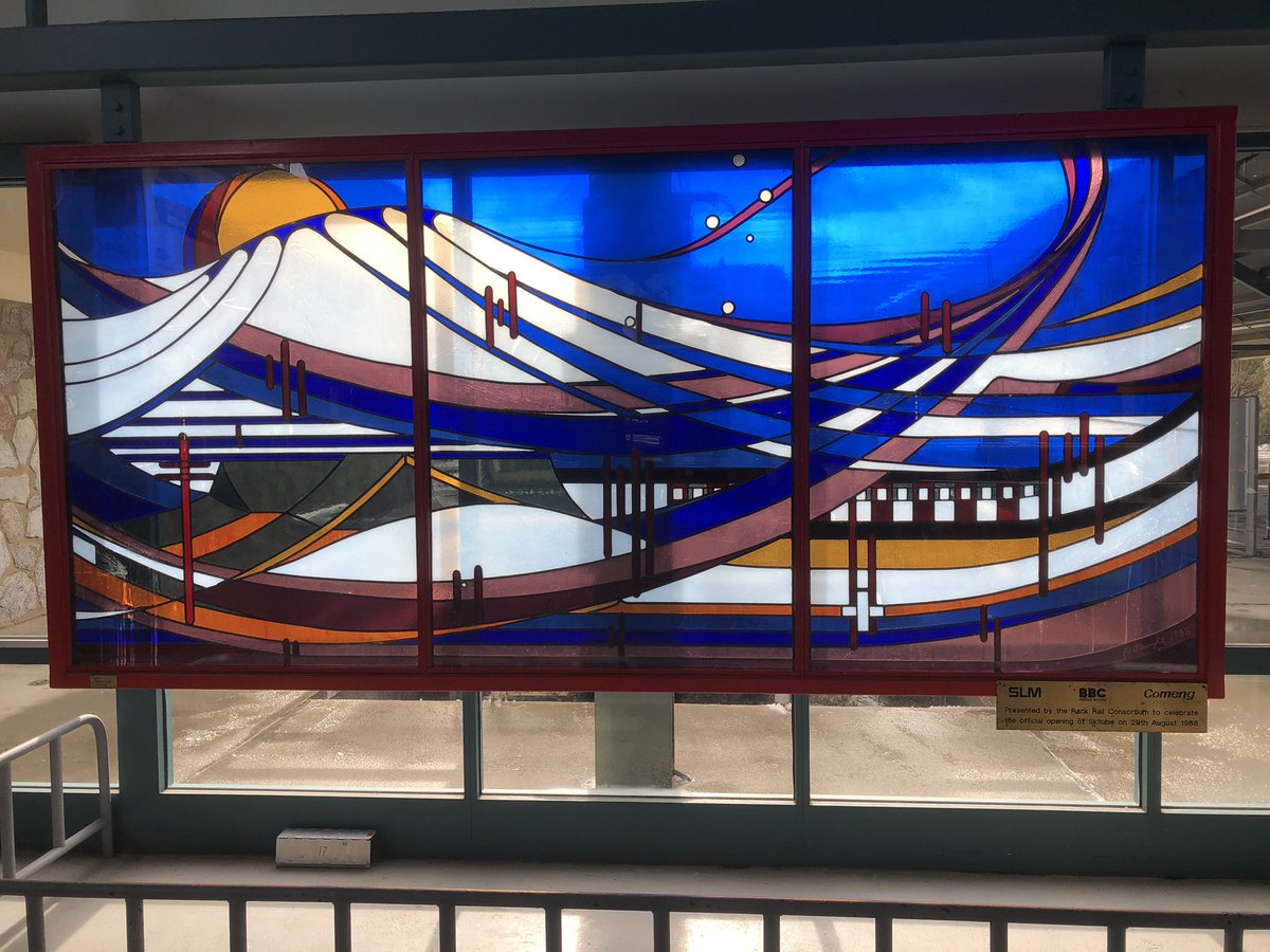 There’s a nice stained glass window. That’s reasonably unique. Not too many railway stations have stained glass windows.