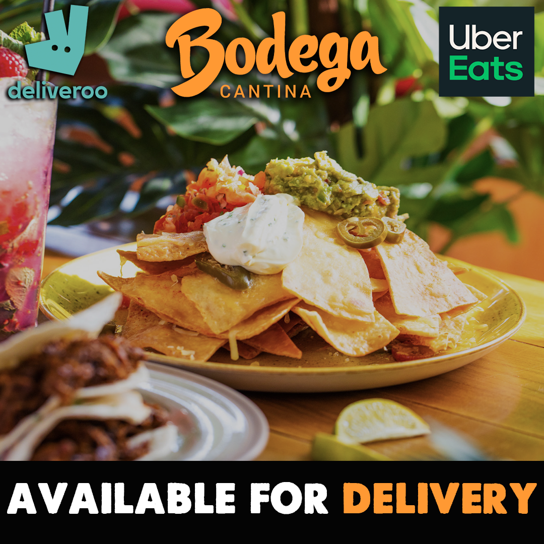 BodegaCantinaUK's tweet photo. BODEGA DELIVERY IS BACK! 🎉

You know those Nachos you've been missing, well they're back via @Deliveroo &amp; @ubereats_uk 🌯🌮

Note: This is only for Birmingham City Centre. Leicester &amp; Worcester are to return next week! 

#SupportYourIndependants https://t.co/1P8Y6M8Klx