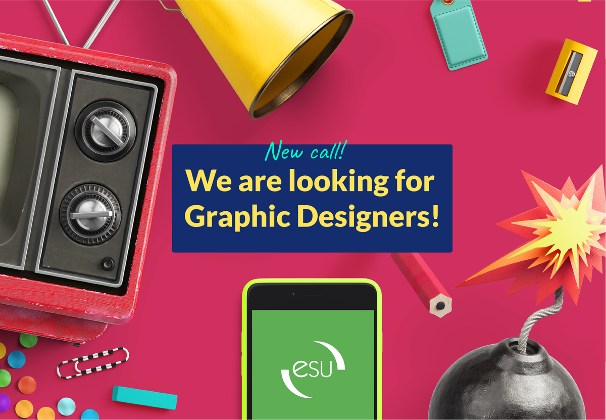 ESUtwt's tweet photo. 🔴📢 New #Call for #GraphicDesigners!
ESU and #BSWE FORward are looking for a graphic designer!

Do you have experience with #branding, visual identity and #publishing? This is your chance! Apply now!💥

Deadline: 24 August 2020 at 12:00 (CEST)

🔗https://t.co/M2onM3qdqj https://t.co/7mJr85OZmc