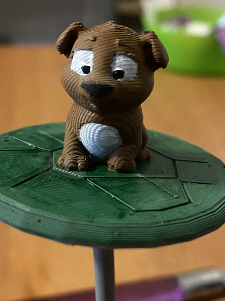 Indflydelsesrig Australsk person leksikon Luke Attwell on Twitter: "My girls painted the @Creality3dprint dog test  print from the #Ender3V2.. not a bad job.. #ENDER3 #3Dprinting  https://t.co/COK0nwJUfO" / Twitter