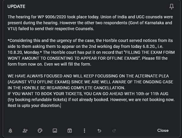 vedanth786's tweet photo. Read it entirely! @SouvikH3 @lame_lad1 @guthalvvg @Subramaniyan247 @LiveLawIndia @alok_pandey @Shashwatag1 @SimmiiiSingh @FinalStudents 
#studentsAgainstVTUinKHC https://t.co/VDnwcHJskn