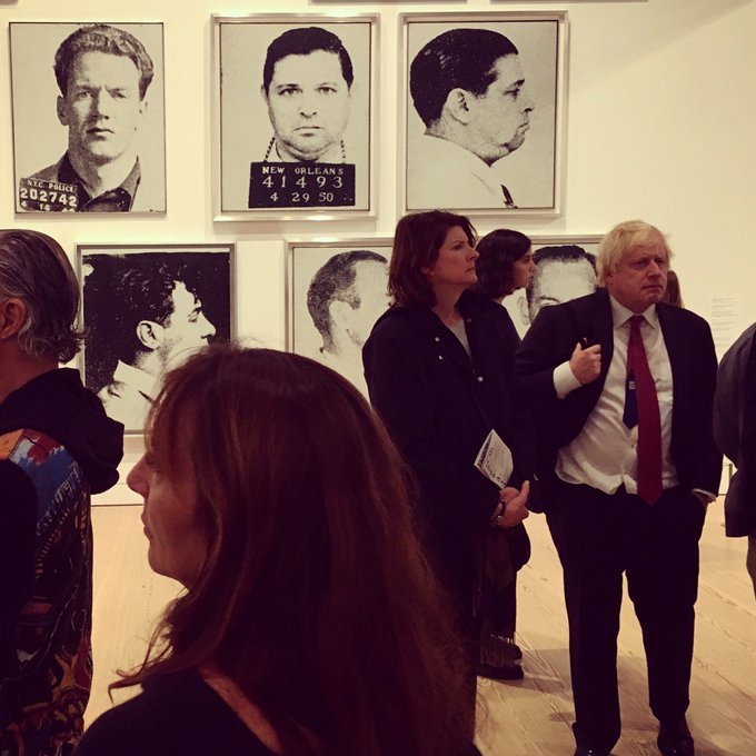 Beep beep. It's Andy Warhol's birthday! Memories flood back of bumping into Boris Johnson at the Warhol show in New York, surrounded by pimps, murderers and armed robbers from Warhol's 'Most Wanted Men' series... Happy days. #Wahol #MostWanted