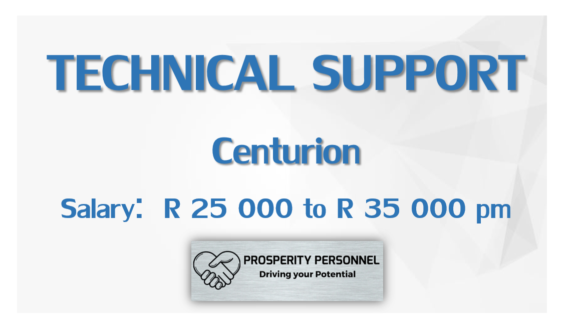 ProsperityPers1's tweet photo. JOB OPPORTUNITY
Technical Support opportunity exist at a subsidiary of a leading mobile technology company based in Centurion.
Please click on the link for more information: https://t.co/90GyDstXx6
#technicalsupport #developmentsupport #itjobs #JobSeekersSA #JobAdviceSA https://t.co/mua15JETBZ