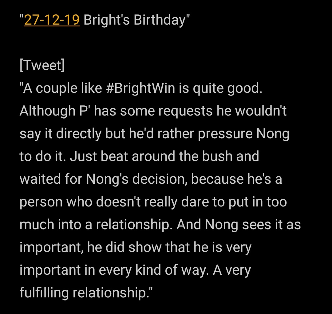 Bright's birthday. (11)