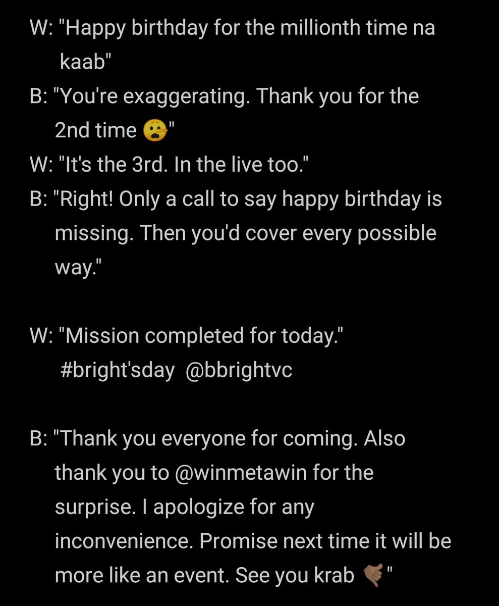 Bright's birthday. (11)