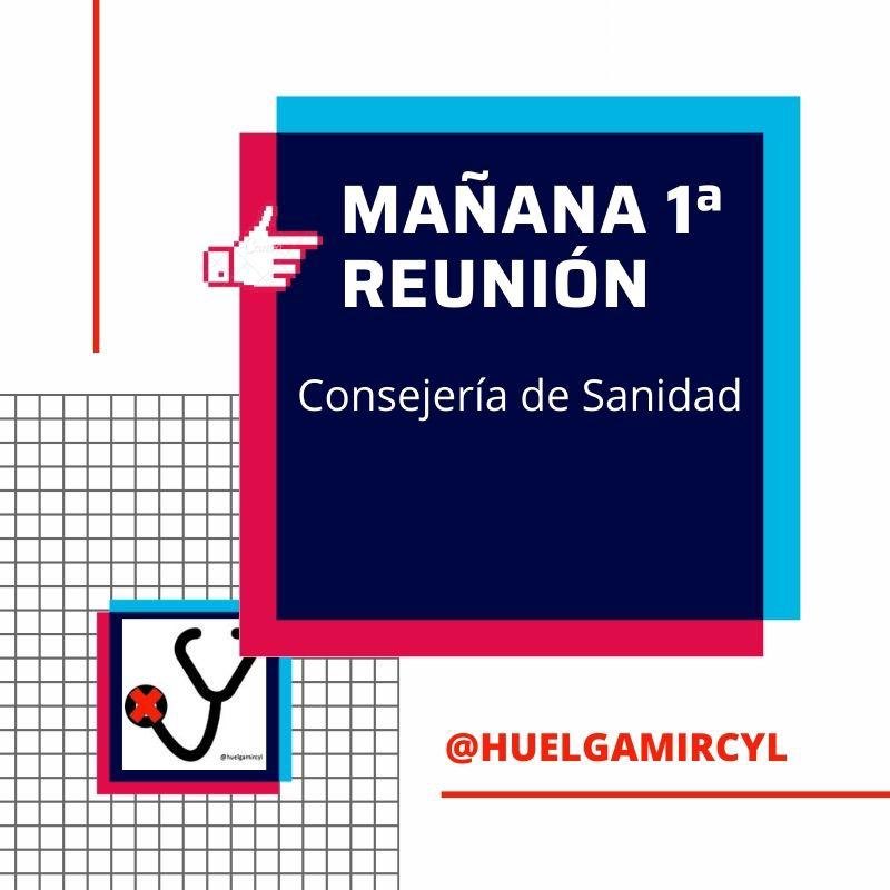 huelgamircyl's tweet photo. ¡MAÑANA EMPIEZAN LAS REUNIONES! ¡Es hora de que nos escuchen!
⁦@cesm_sindicatos⁩ ⁦@CESMCYL⁩ ⁦@AsociacionMIRe⁩ ⁦@Salud_JCYL⁩ 
#mareaMIR ⁦@huelgamirmadrid⁩ ⁦@huelgamircv⁩ https://t.co/35D3KAj3ss