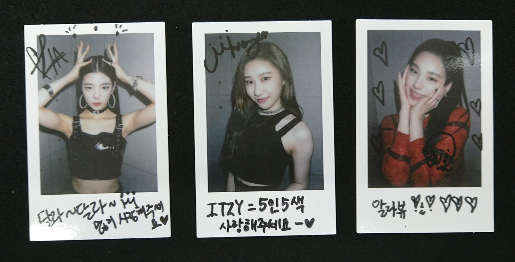 itzy ユナ　直筆サイン　チェキ DEBUT3rdANNIVERSARY ITZY ユナ直筆サイン入りチェキポラロイド
