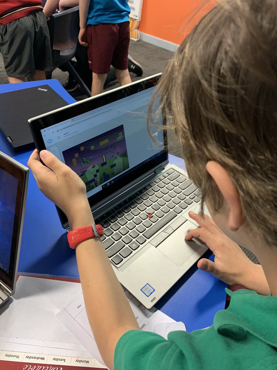 Week 2 <a href="/codecampau/">Code Camp</a> has been a hit! The students are loving learning how to code their very own video game. Brings back memories of playing Mario as a kid 👾🎮 #kidscancode #codecamp #coding #eLearning