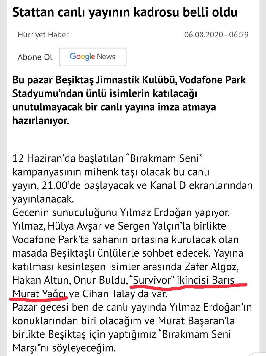 BARIŞ BU PAZAR VODAFONE PARK STADYUMUNDA CANLİ YAYİNDA OLACAK!

BU PAZAR KANAL D EKRANLARDAYİZ!
SAAT 21.00'DE!

#BMYFC
#Barismuratyağcı