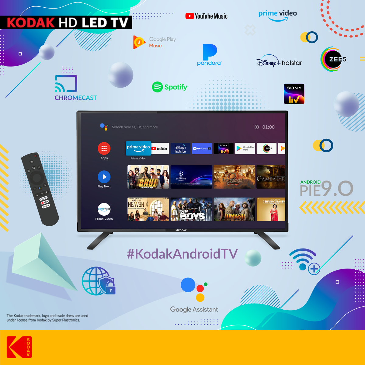 kodaktvindia's tweet image. Introducing Kodak 7XPro Android TV, an all-new addition to our range of #KodakAndroidTV. This range is manufactured in India, for Indian viewing. It is the ultimate smart partner that brings work &amp;amp; fun together as one with its unique features. 

Buy Now - bit.ly/Kodak7XPRO32