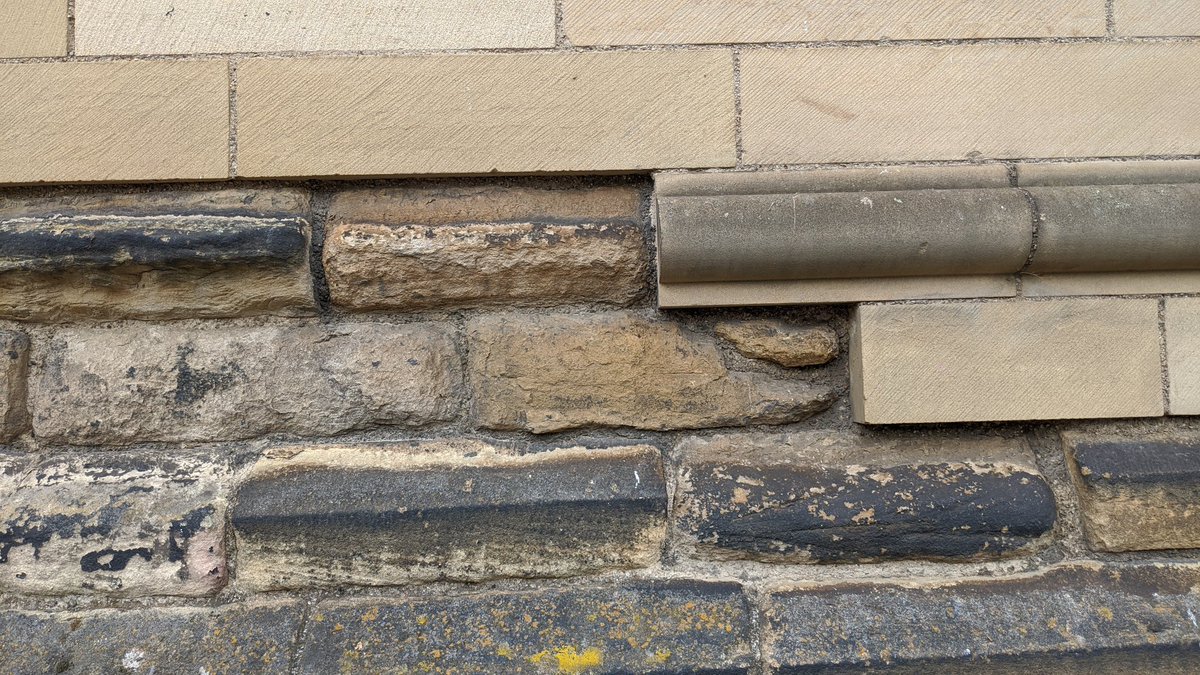 Please enjoy these detail photos of some of the repaired stonework of Newcastle Castle. It makes it clear just how much the original stones have weathered over 900 or so years.