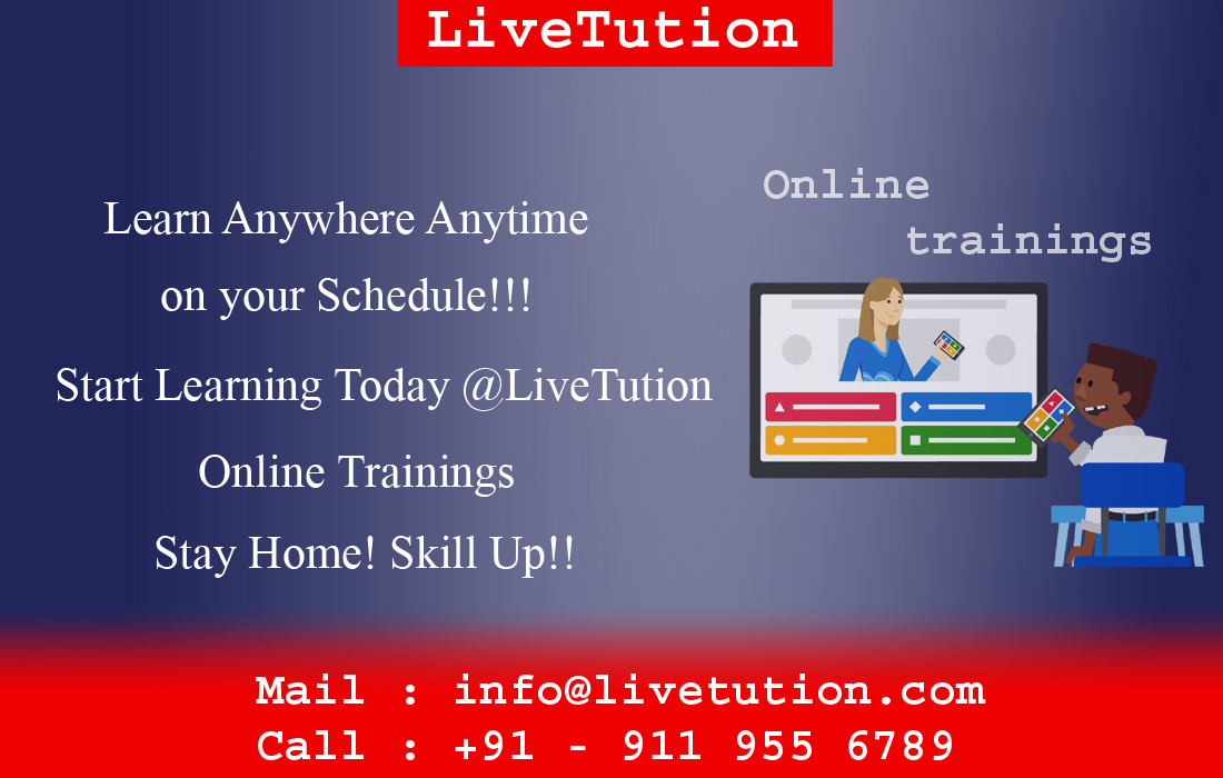LiveTution's tweet image. Call/ WhatsApp: +91 781 590 2701 / 911 955 6789
Mail to: info@livetution.com
Website: livetution.com
Interview Questions: cms.livetution.com
#selenium #python #androidkotlin #Kotlin #DevOps #microservices #springboot #AWS #Android #Java #oracle #UITechnologies