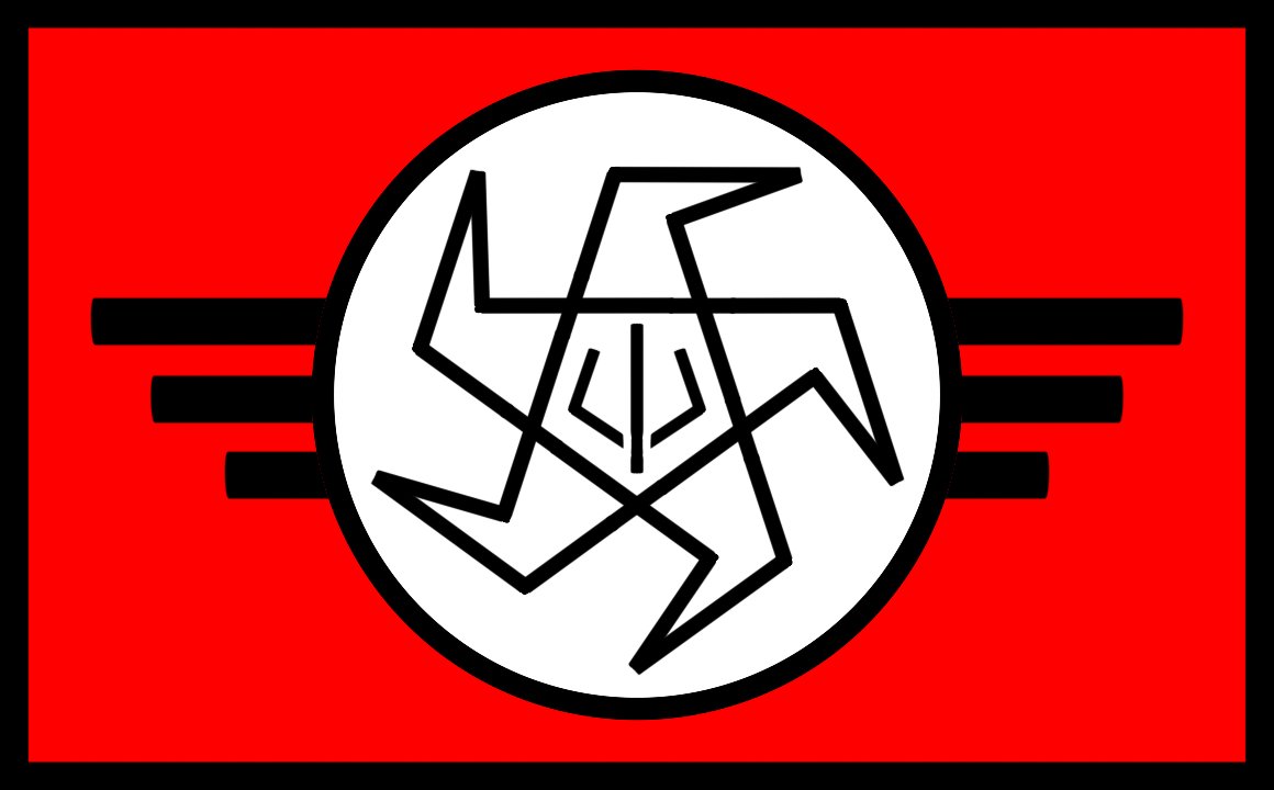 Nazi-esc flag for the villians Raychel fights