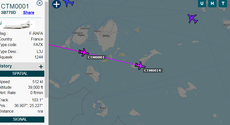 avischarf's tweet photo. Here's French prez @EmmanuelMacron heading Lebanon, now over Greek islands, on French AF biz f-rafa
pic: Kambui
#Beiru
#Beirut_Explosion https://t.co/GLjw9g1El0