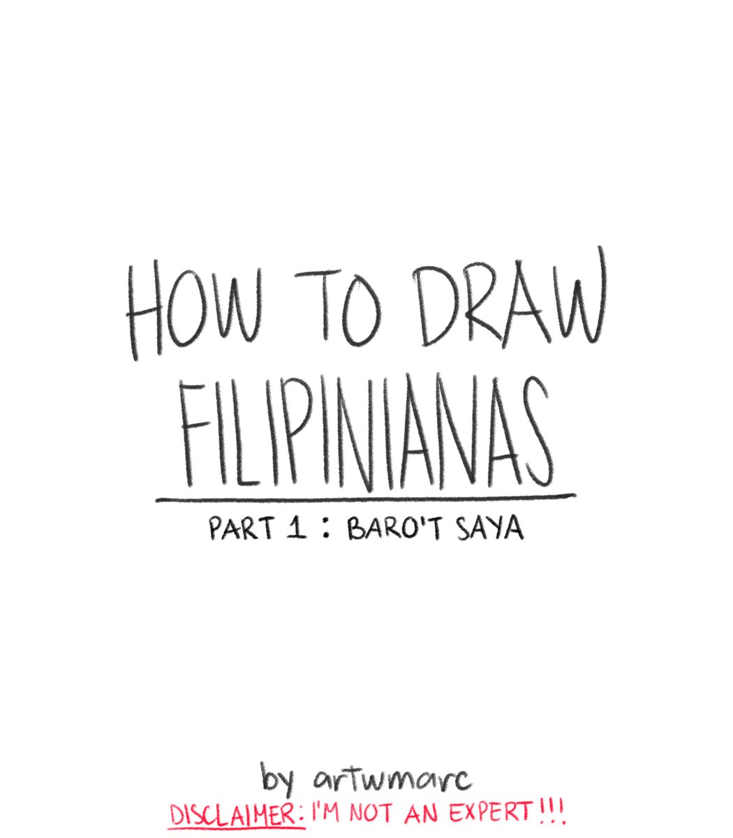 HOW TO DRAW FILIPINIANAS: PART 1 [THREAD](1/4)