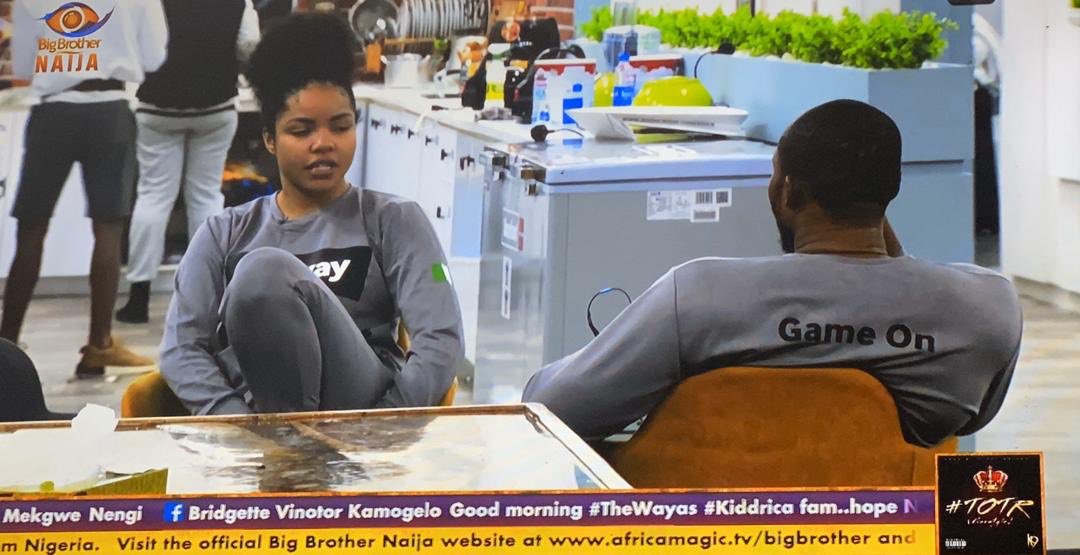 EricOshiokhai's tweet photo. #BBEric on this mornings bants with #BBNengi, they discussed family & their residence.
Nengi asked Eric how many siblings he has, he responded & returned same question.
#KingEric flows with everybody π€π» even with the Violets Queen πΈ
#Ericmaniacs #thursdaymorning #BBNaija https://t.co/OdTczx1AKE
