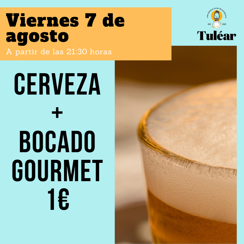 ¿Aún no tienes plan para este viernes noche? ¡En Tuléar tenemos uno irresistible! 🥳⠀
Cerveza + bocado gourmet 1€ 🔝🍻⠀
⠀
Reserva ya tu mesa en terraza o salón 😉⠀
📲 676 20 13 38⠀
⠀
#Tuléar #Intensidad7 #Cañas #Tapas #Jaén #Viernes