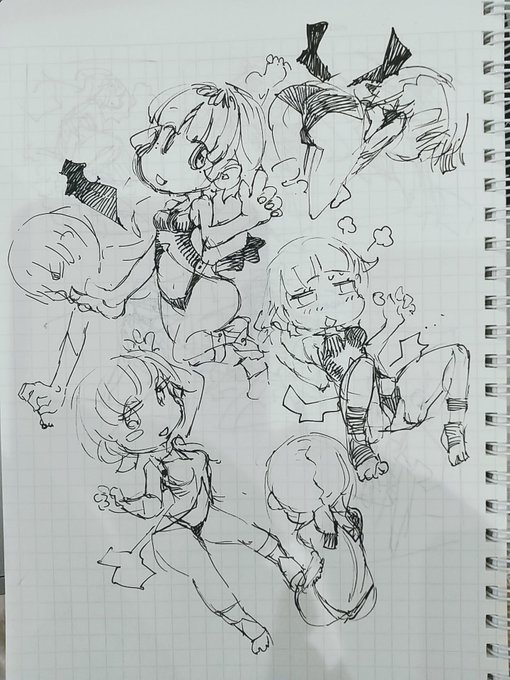 らくがき。デフォルメぎゅうぎゅう 