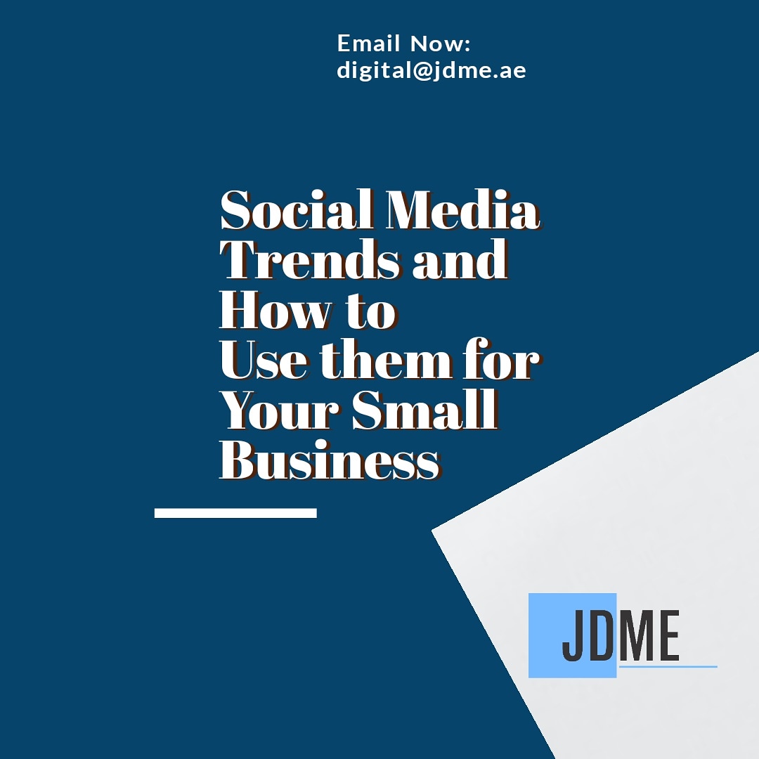 Social media trends and how to use them for your small business. Contact <a href="/DigitalJdme/">JDME Digital Solution</a> email us on digital@jdme.ae

#socialmediamanagement #socialnetwork #digitalmarketingplan #branding #dubai🇦🇪 #uae🇦🇪 #digitalworld #facebookads #instaads #facebookmanagement #digitalpresence