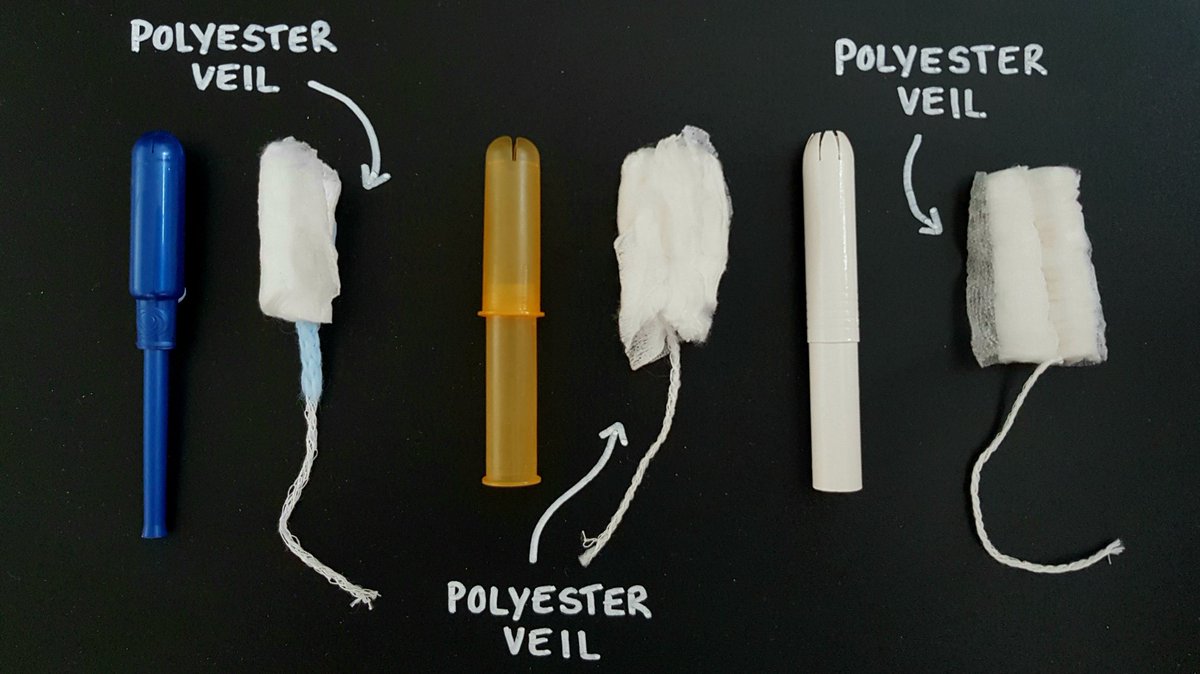 People think that tampons with cardboard applicators are plastic-free. However, most conventional tampons, whether big name brands or supermarket ranges, whether they come with a plastic or cardboard applicator, have a polyester veil. #EndPeriodPlastic #PlasticPollution