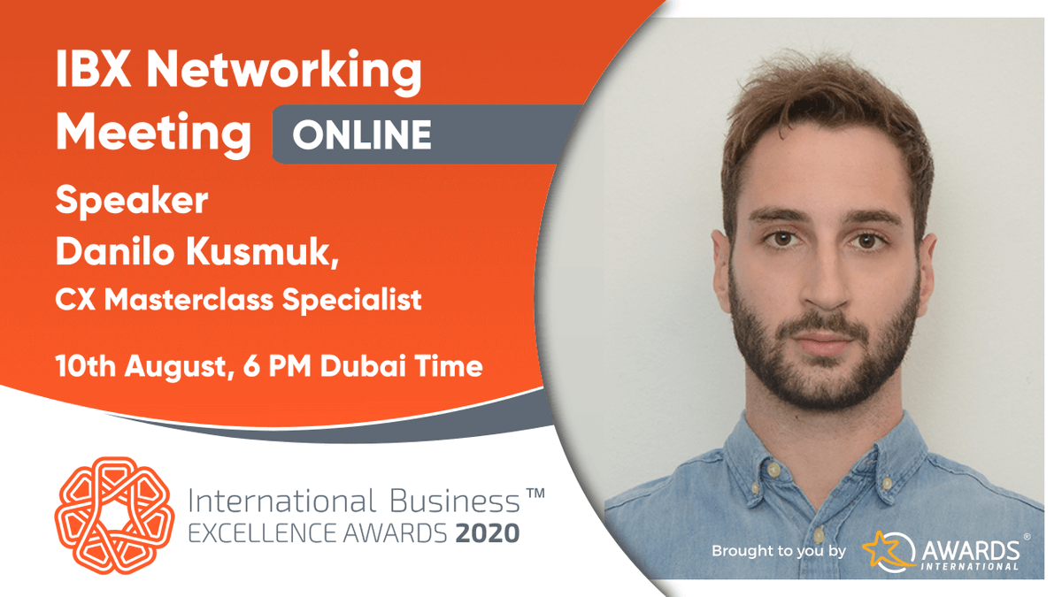 IBXAwards's tweet photo. Danilo's current role is helping professionals gain recognition in their field and improving their companies' results/business.

If you attend the #IBX Networking Meeting on Monday, you'll have the chance to hear more from him. 👏👏👏 https://t.co/s1ZLjZFdOI