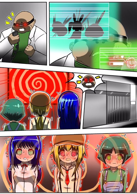 時間稼ぎのため、捕まえていた少女達に急遽戦闘員になってもらう。#洗脳 #悪堕ち #女戦闘員 #催眠 