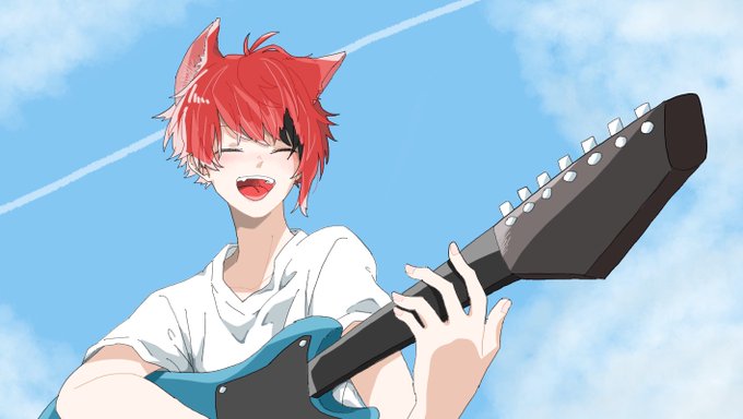 「ギター 赤髪」のTwitter画像/イラスト(古い順)