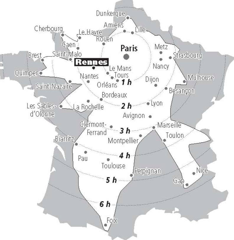 La justification d'un tel soutien politique est souvent que ces lignes participent au "désenclavement" des territoires. C'est un fait, les choix de priorisation des LGV ont introduit des inégalités de temps de trajet entre les territoires.
