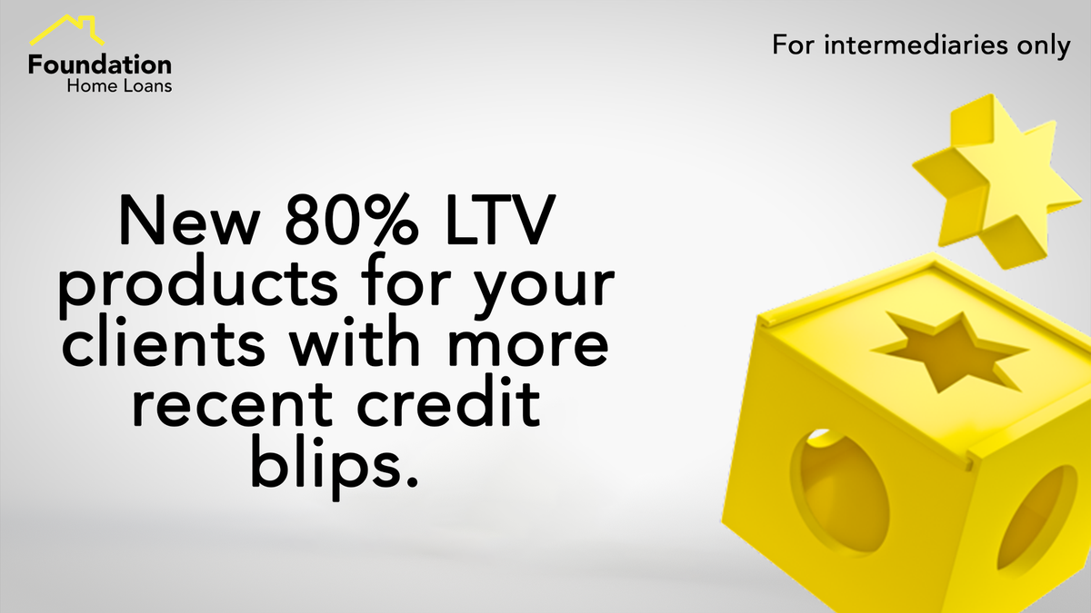 Foundation Home Loans New residential range to give more options at 80% LTV : more recent credit blips, such as late payments on c/c's, mail order, comms &amp; utilities. 
Check them out: bit.ly/2EWYA7P| 
For intermediaries only 
#residential <a href="/SalesTmtc/">TMTC</a> <a href="/foundationhome1/">Foundation Home Loans</a>