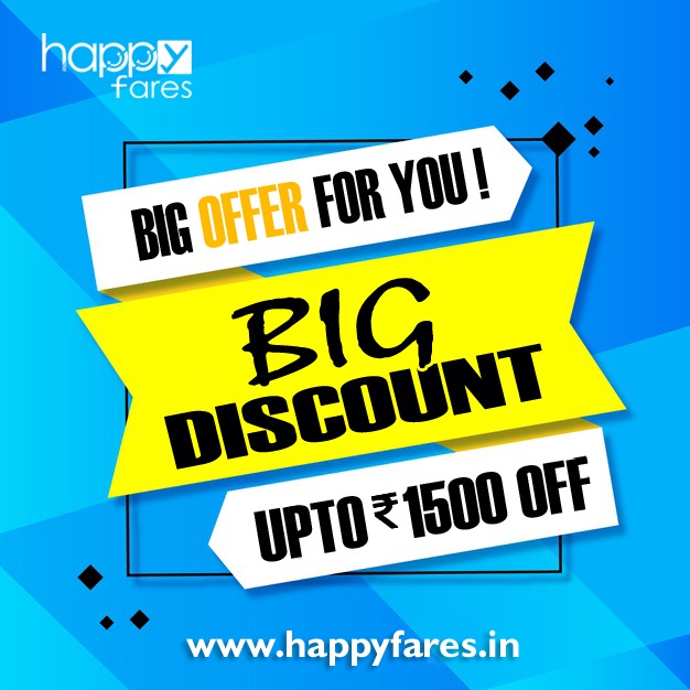 HappyFaresindia's tweet image. #BIGDiscount #SaveUpto Rs 1500
Book on happyfares.in