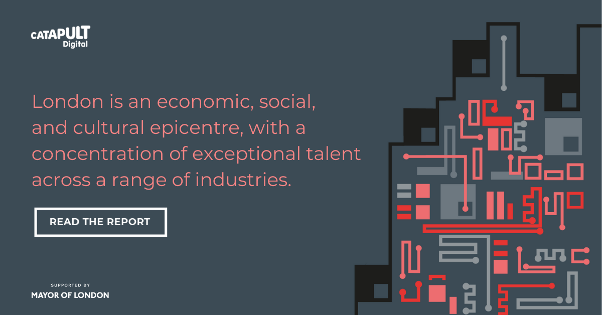 DigiCatapult's tweet photo. Over the last decade tech has changed the way Londoners interact with the city &amp; one another. The #FutureLondon report from @DigiCatapult @MayorofLondon explores the future of London’s advanced digital infrastructure &amp; technology service layers.

Read now: https://t.co/1mJSTy8EH2 https://t.co/7NlPMkxrs7