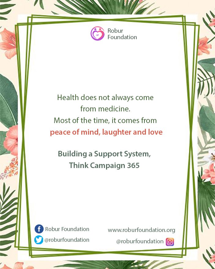 roburfoundation's tweet photo. Peace of Mind, Laughter and Love sustain quality of mental health.
#mentalhealth #campaign365 #health #peace #livemore #liveformore https://t.co/NsI38oqffz