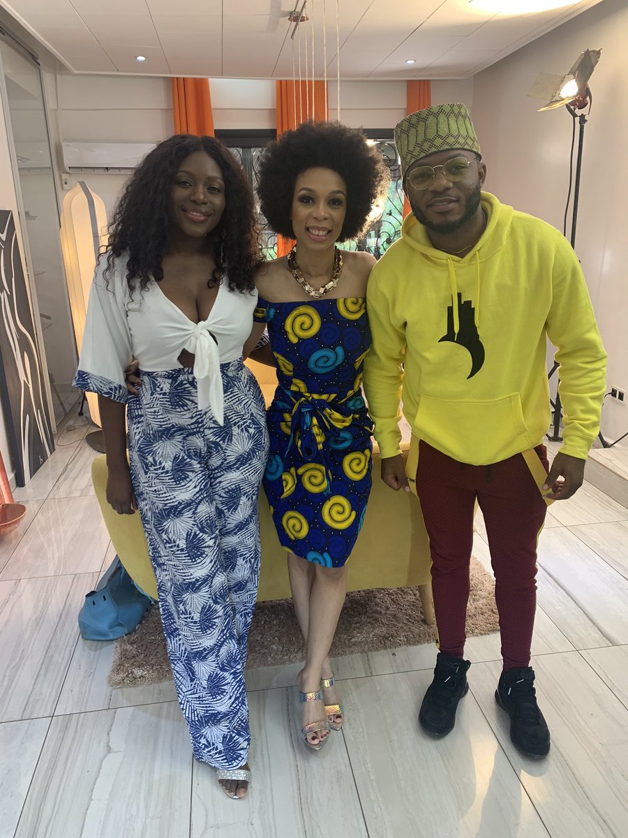 Ma_ow's tweet photo. Great Time with @Magascobboy, @CelineFotso et la team @thenajatv à @ItondimaisondH 
Rocking my @lakelle237 jumpsuit https://t.co/SprkRXTebX