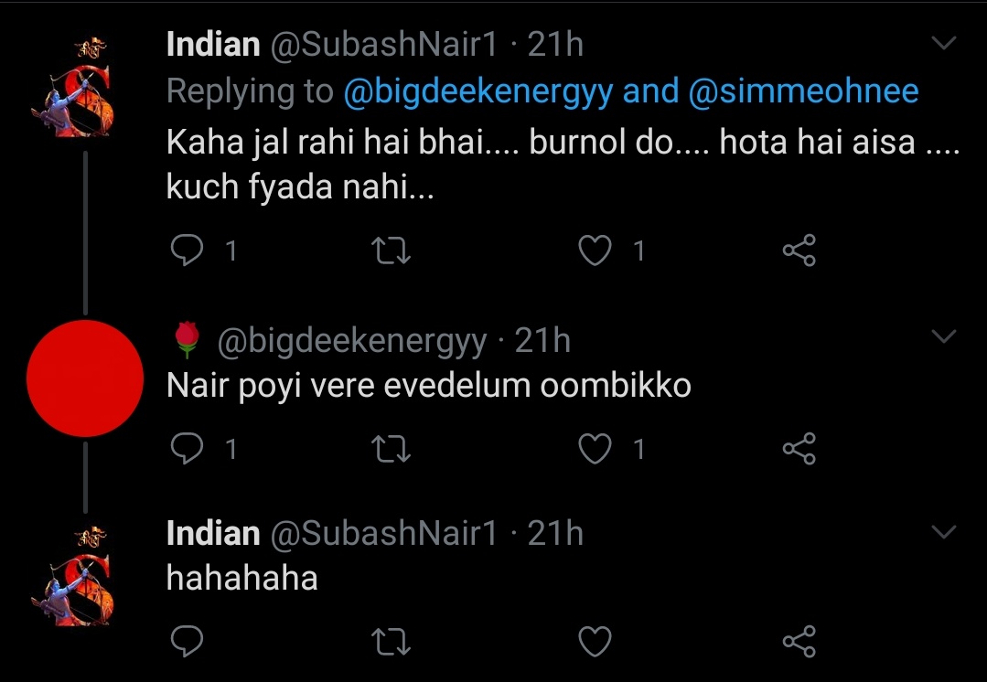 There are so many more, but ending this thread with my favourite interaction dedicated to Malayalee twitter.